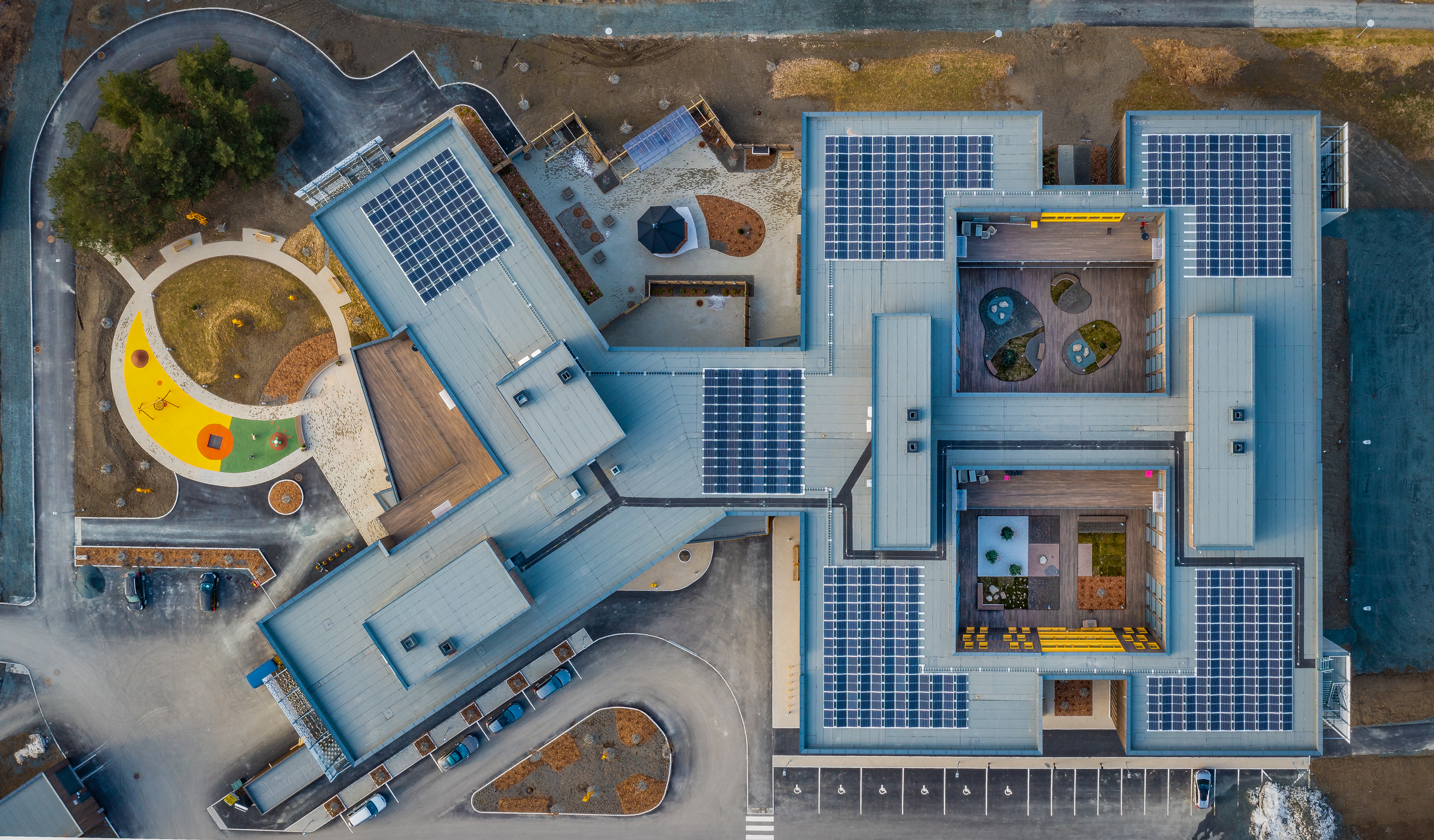 Verdal_Bo og Behandlingssenter sett ovenfra. Foto.